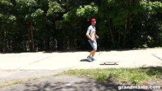 Skater Guy Fucked by Granny at GrandMams 1