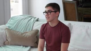 FIRST PORN AUDITION! Nervous Teen Twink Gets Drenched in Cum in his Casting 3