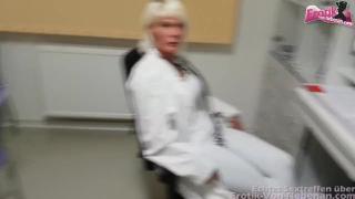 Blonde Doctor with Big Booty Loves Creampie Fuck with Patient 1