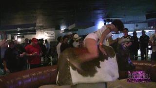 Coeds in Sexy Lingerie Ride the Bull at a Local Bar 9