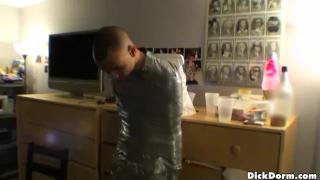 RealityDudes - Wrapped his whole Body with Tape and get Oral-sex 7