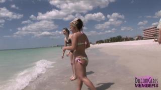 Serious-Partners Two Iowa Coeds get Naked on a Public Florida Beach Best Blowjobs Ever - 1