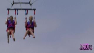 Two Hot Blondes Parasail Naked on Spring Break Pt 1 12