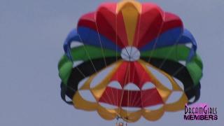 Naked Parasailing with three Wild Spring Breakers 6