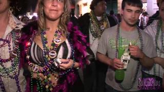 Huge Natural Boobs Flashed on Bourbon St at Mardi Gras 3