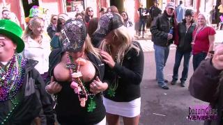 Big Glorious Tits Flashed on Bourbon St during Mardi Gras 5