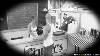 Brazzers - Johnny Sins Fucks Sexy Kagney Linn Karter at a Fast Food Joint 4