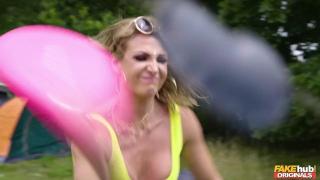 FakeHub: Slinky Hot Babes Victoria & Honour Seduce old Man outside his Car 3