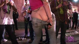 Big Natural Tits Flashed by Party Girls at Mardi Gras 7