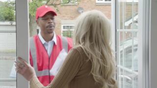 FakeHub - Blonde Babe Amber Jayne Destroys the Postman's BBC 4