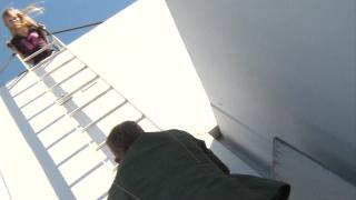 Horny Blonde Teen Slut Pick up and Fucked Hard at the Roof Top by Huge Cock 9