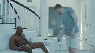 Max Konnor Shoves his Huge Black Cock up in Zach Covington White Tight Ass 1