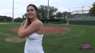 Kacey Kox Gets Naked Masturbates & Pees at College Baseball Field 1