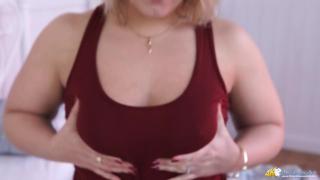 Naughty Blonde Pays for her Rent by Making you Cum over her Huge Tits 3