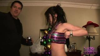 Nadia Nitro Bares her Big Tits in our Room at Mardi Gras 11