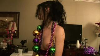 Nadia Nitro Bares her Big Tits in our Room at Mardi Gras 8