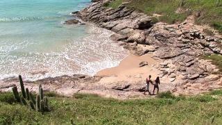 BBC Hardcore Rough Sex at the Beach Ends up with a Huge Facial in the Sea 1