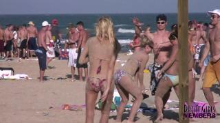 Texas Beach Party with Hot Bikini Clad Spring Breakers 2