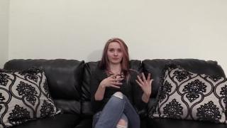 Massive Facial for 21 Year old Newcomer Serenity on the Casting Couch 2