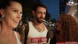 Brünette Girlfriend with Tattoos Fucks Stranger in Front of her Boyfriend 2