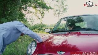 Car Sex Accident - 2 German Milfs Pick up Guy 1