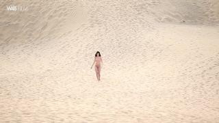 W4B Naked Brunette Girl Masturbating in the Desert 1