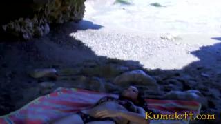 Kumalott - Hot Amateur Brunette Banged in Beach Cave 1