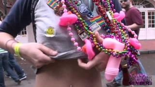 Hot Party Girls Whip Tits out for Good Beads at Mardi Gras 4