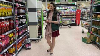 Flashing my Pussy in Coffee Shop & Tits in Supermarket 7