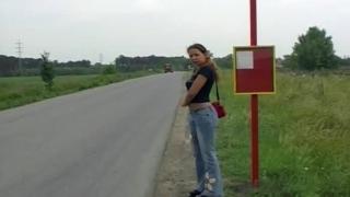 Carolina Plays with her Dildo on the Side of the Road  2