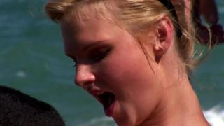 Big Tits Hot Brunette Tarra White Takes a Big Dick and a BBC on the Beach 2