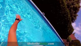 SHAKE THE SNAKE - Fucking a Petite Babe in POV in the Pool 8