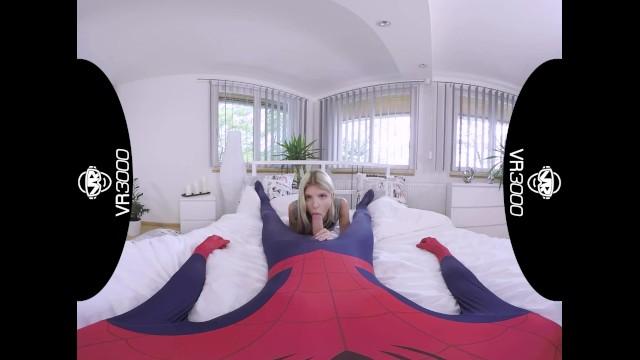 Gina Gerson gives Spiderman the best Homecumming Gift! VR Cosplay Scene! - 2