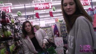 Dollar Store Trip with two Flashing Sisters 9