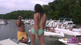 Party Girls get Totally Naked in Wild Lake Party Contest 10