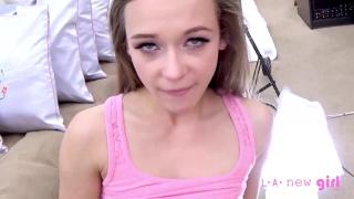 Blonde Amateur Teen at Casting Audition Swallows Sperm 10