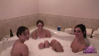 Naked Hot Tub Party at my Place with 3 Hot Chicks 11