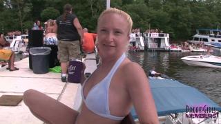 College Teens Show Pussy at Wild Lake of the Ozarks Party 9