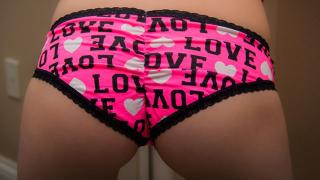 Little Pink Panties Fetish AMAZING ASS Tiny Babe Masturbates on Pillows
