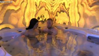 Big Ass Brunette Teen with Big Tits Fucks a Big Dick in the Jaccuzi 2