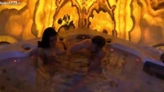 Big Ass Brunette Teen with Big Tits Fucks a Big Dick in the Jaccuzi 5