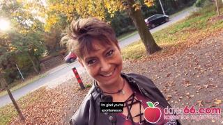 Ugly Short Hair Granny MILF Pounded Outdoors in Germany! Dates66 3