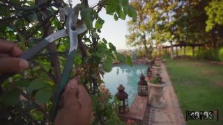 MOFOS - Perv Gardener Catches Teen Karla Kush Naked in the Pool 1
