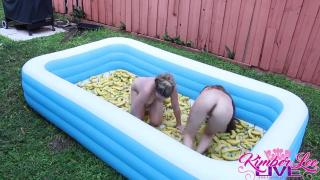 Kimber and Ashlynn Wrestle in a Pool of Bananas! 9