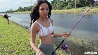 MOFOS - Tiny Maya Bijou goes Fishing and Catches a Big Cock 2