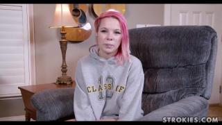 Danni Jerks and Smiles until Cum is Dumped on her Body 1
