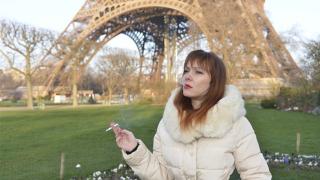 NATASHA SMOKING FETISH AT EIFFEL TOWER