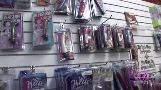 Crazy Teen Shops Totally Naked in a Local Porn Store 9