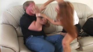 Femdom Redhead Dominatrix Caning Ponyboy Sex and Foot Worship Facesitting 2