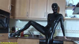 My Stepsister in a Black Latex Catsuit 7